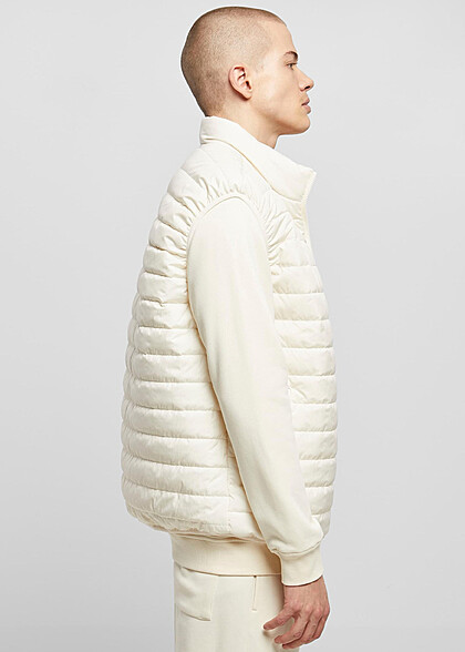 Urban Classics Herren Leichte Steppweste mit Zip-Pockets whitesand beige