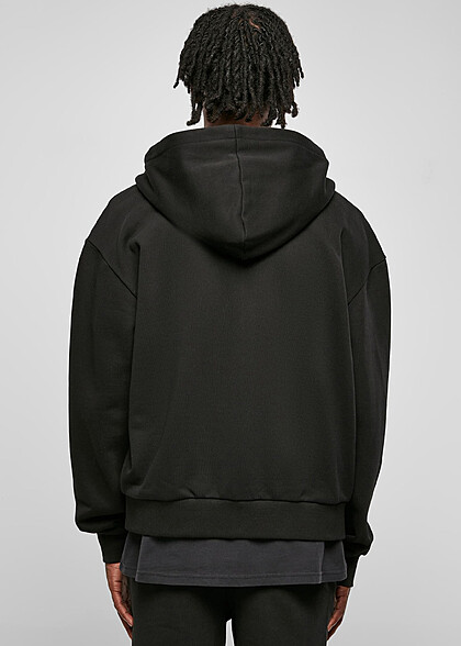 Urban Classics Herren Heavy Zip-Hoodie mit 2-Pockets schwarz