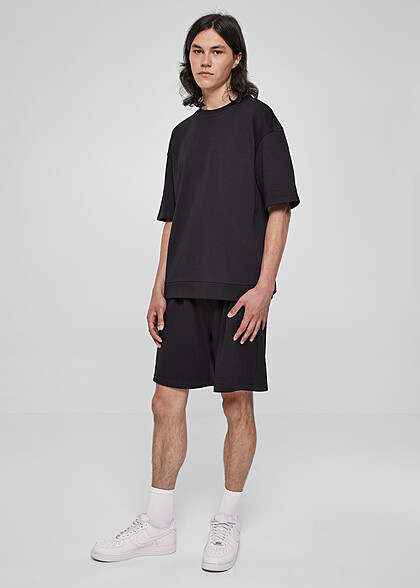 Urban Classics Herren Basic Oversized T-Shirt mit Rundhals schwarz