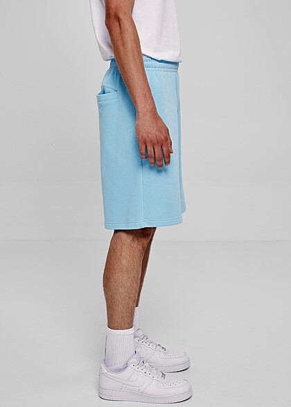 Urban Classics Herren Terry Sweatshorts mit 3-Pockets baltic hell blau