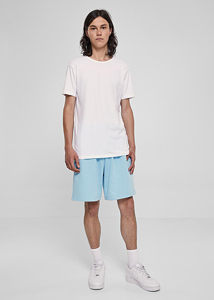 Urban Classics Herren Terry Sweatshorts mit 3-Pockets baltic hell blau