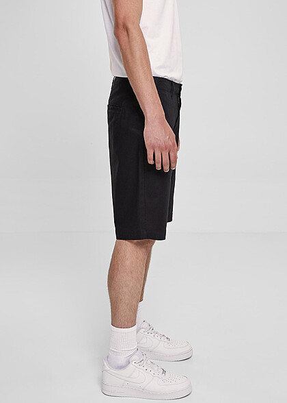Urban Classics Herren Leinen Shorts mit 4-Pockets schwarz