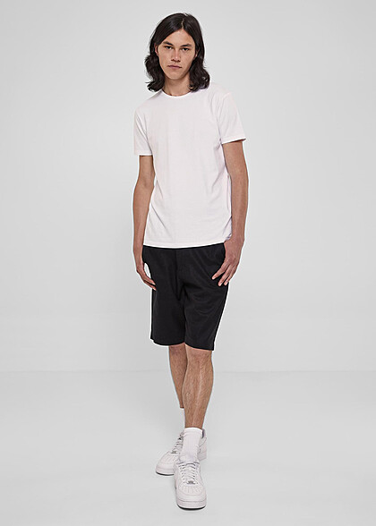 Urban Classics Herren Leinen Shorts mit 4-Pockets schwarz