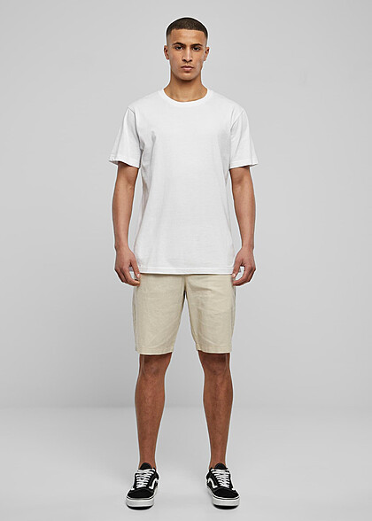 Urban Classics Herren Leinen Shorts mit 4-Pockets seagrass beige