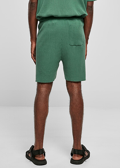 Urban Classics Herren Ribbed Shorts mit Tunnelzug leaf grn