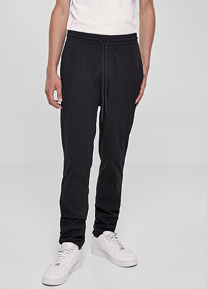 Urban Classics Herren Leichte Jersey Hose mit Tunnelzug schwarz
