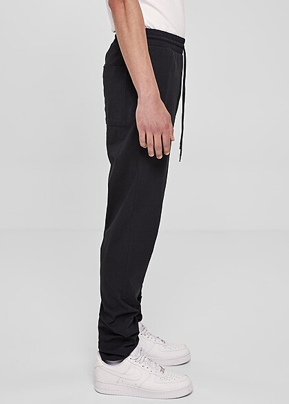 Urban Classics Herren Leichte Jersey Hose mit Tunnelzug schwarz