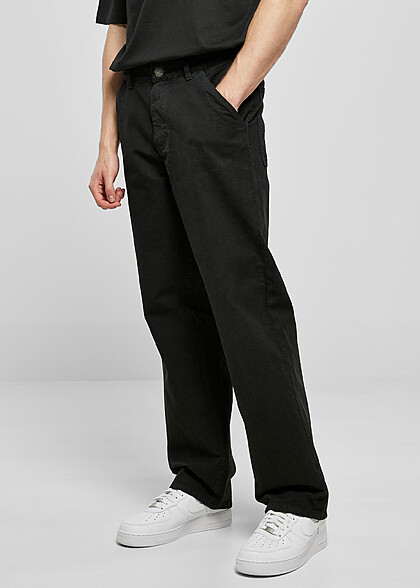 Urban Classics Herren Canvas Hose mit 4-Pockets schwarz