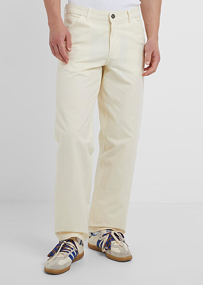 Urban Classics Herren Canvas Hose mit 4-Pockets whitesand beige