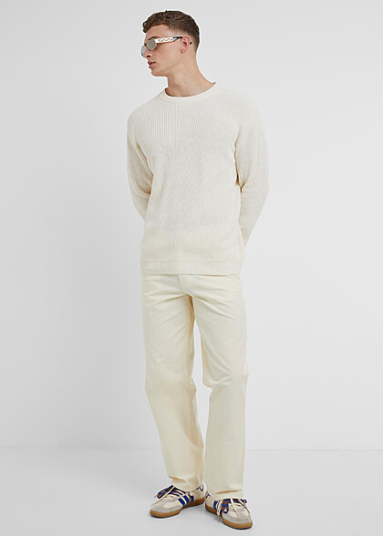 Urban Classics Herren Canvas Hose mit 4-Pockets whitesand beige