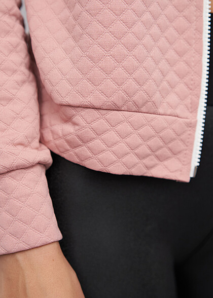 Cloud5ive Damen Blouson Bomberjacke mit Diamant Steppung old rose