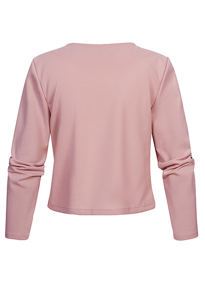 Cloud5ive Dames Cropped blazer met 2 ritszakken roze