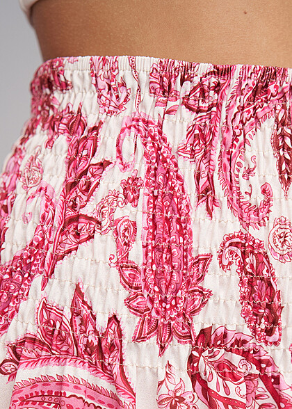Cloud5ive Dames Maxirok met all-over paisleyprint roze