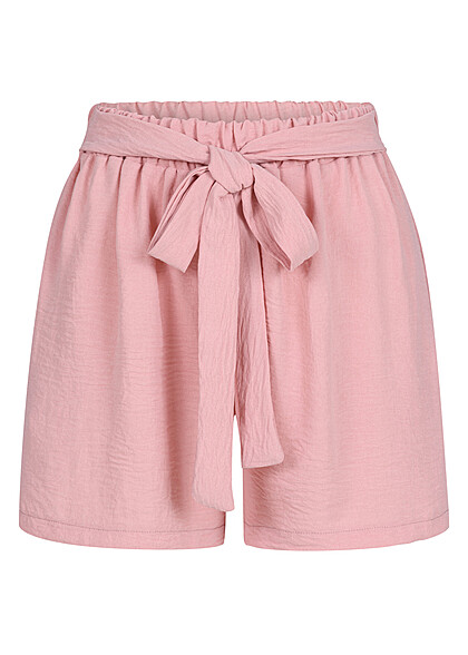 Cloud5ive Dames Musselin Shorts met Bindceintuur roze