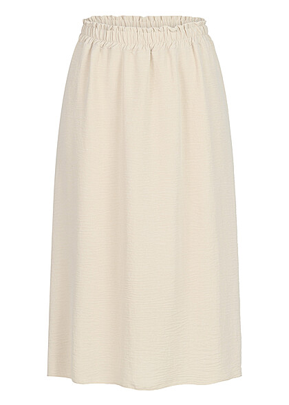 Cloud5ive Dames Musselin Midi-Rok beige