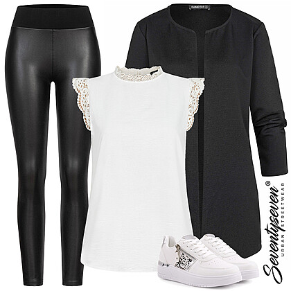 Zwart en wit Outfit 26843