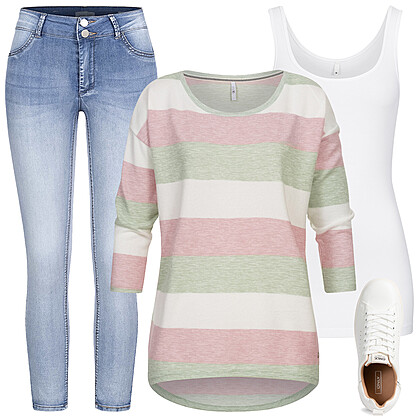 Chic gestreept Outfit 26949