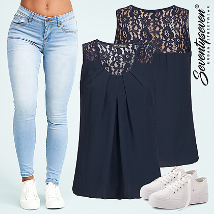 Mode Droom in Blauw Outfit 27079
