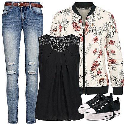 Stressfreier Freizeit Look Outfit 27121