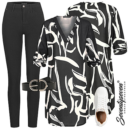 Zwart en wit Outfit 27167