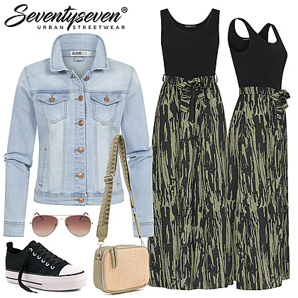 Speels jurkje met sneakers Outfit 27319