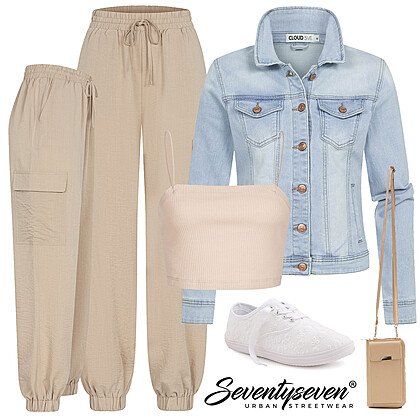 In spijkerjas stijl Outfit 27745