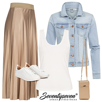 Frisse maxirokstijl Outfit 27884
