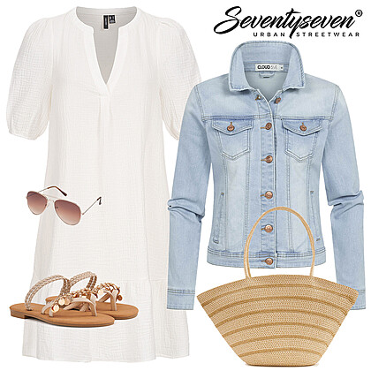 Zomer vibes jurk sandalen Outfit 28050