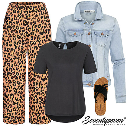 Mode met leeuwprint Outfit 28172
