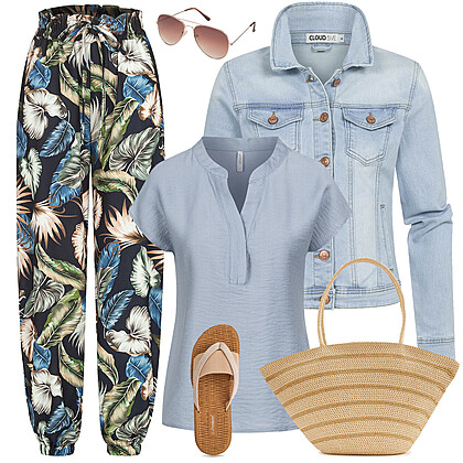 Koele blauwtinten Outfit 28210