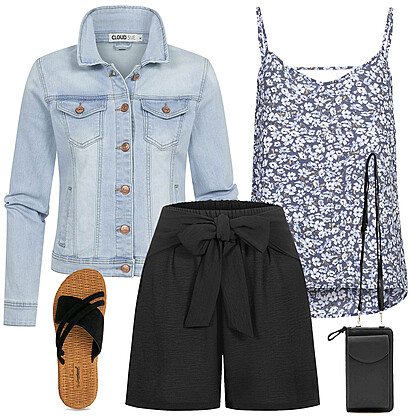 Denim jasjekoorts Outfit 28226