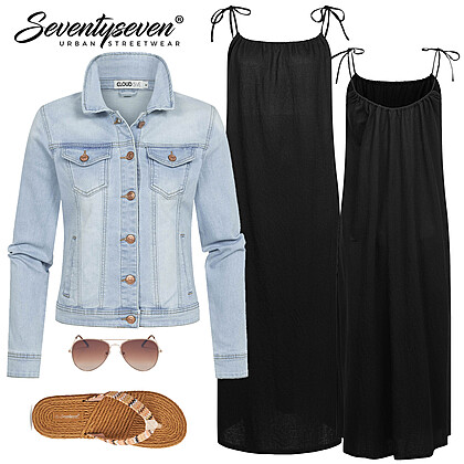 In spijkerjas stijl Outfit 28290