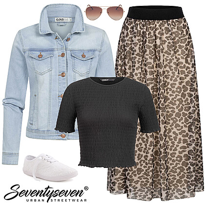 Mode met leeuwprint Outfit 28320