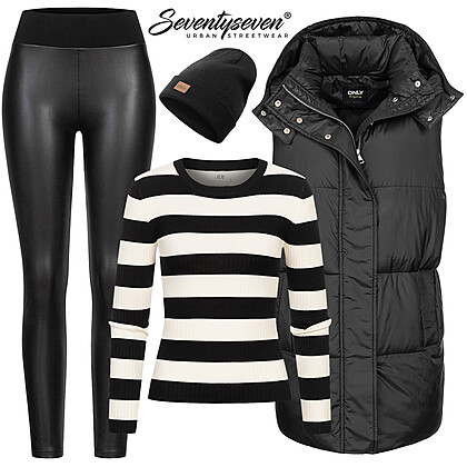 Zwart en wit Outfit 28408