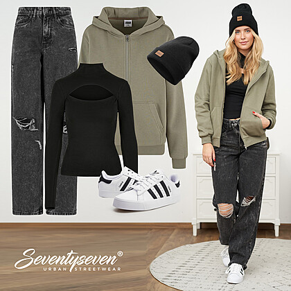 Streetstyle jeans met sneaker Outfit 28640
