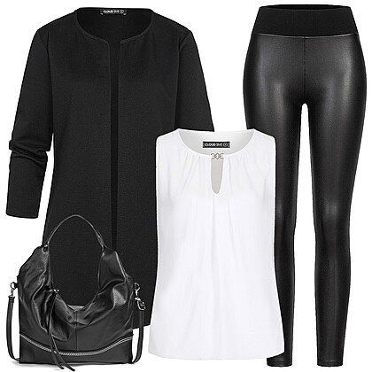 Zwart en wit Outfit 28862