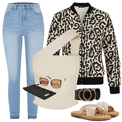 Mode met leeuwprint Outfit 29250