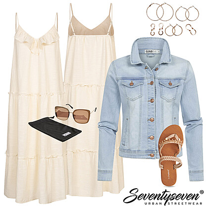 Zomer vibes jurk sandalen Outfit 29390