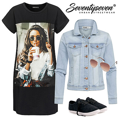 In spijkerjas stijl Outfit 29408