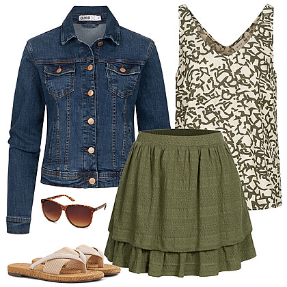 Trend van denim jasjes Outfit 29427