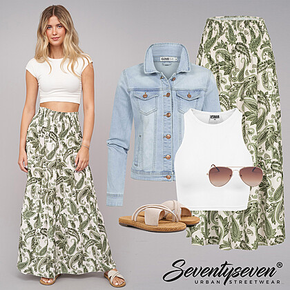 Zomerse Flair Maxirok Ensemble Outfit 29437