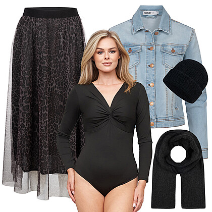 In spijkerjas stijl Outfit 29665