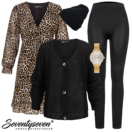 Mode met leeuwprint Outfit 29705